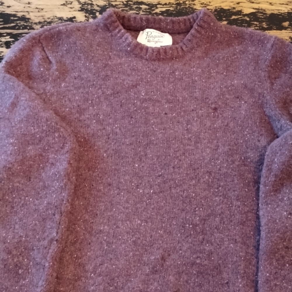 Purple Penguin 💜 Fleck Sweater